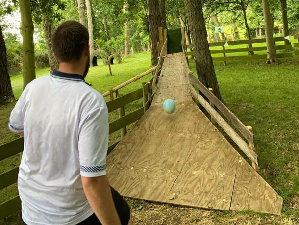 Footgolf activity near The Hygge Out glamping site North Yorkshire