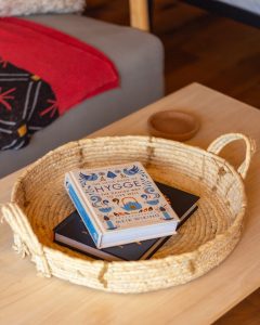 Shelter Pod kindling in wood basket, North Yorkshire glamping accommodation